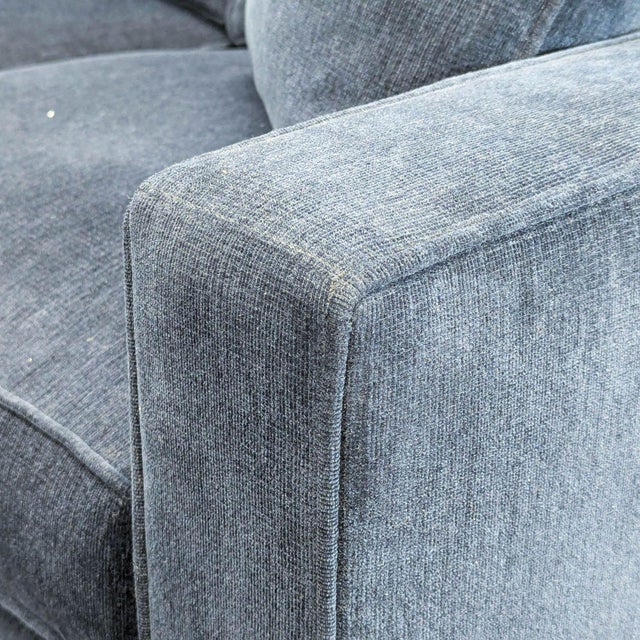 Room and Board York Navy Blue Loveseat - Modern and Comfortable For Sale - Image 9 of 9