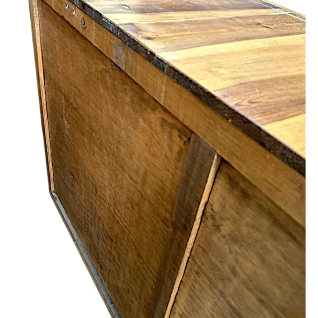 Tan Mexican Rustic Santa Fe Style Planked Ponderosa Pine Low Boy Chest of 8 Drawers Drawers For Sale - Image 8 of 16