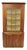 Antique Colonial Primitive Cherry Wood Glass Front Corner China Cabinet Cupboard For Sale