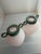 Pair of Scavo Murano-Style Glass Vessels Bud Vases Pink Verdigris Metal Handles For Sale - Image 14 of 18