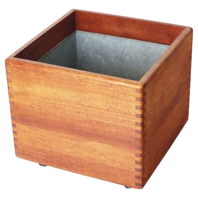 Danish Teak Planter with Zinc Tub from Salin Furniture, 1970s For Sale - Image 17 of 17