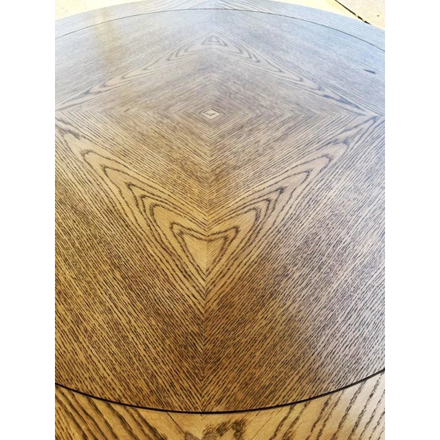 Arts & Crafts Romweber 48" Round Viking Oak Table - Vintage Mid 20th Century For Sale - Image 3 of 9