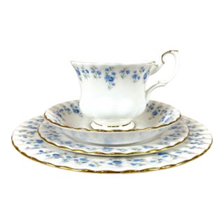 Vintage English Royal Albert Memory Lane Bone China Quartet - Set of Four For Sale