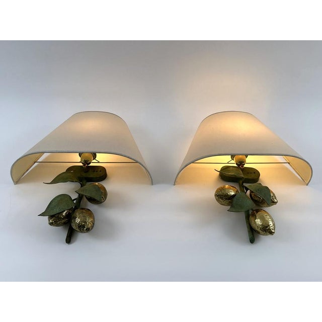Metal Large Mid-Century Brass Lemon Sconces by Hans Möller, 1970s, Set of 2 For Sale - Image 7 of 18
