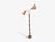 Mid-Century Modern 1950s Mid Century Modern, Double Light Floor Lamp, Wood, Brass, Fabric For Sale - Image 3 of 12