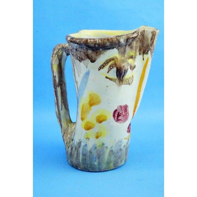 20th Century Cubist Anthropomorphic Vase attributed to Guido Gambone for Cas Solimene Vietri, 1940s For Sale - Image 3 of 18