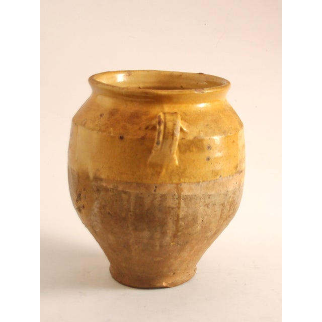 Antique Yellow Glazed Terracotta Anduze Planter, 1890s For Sale - Image 3 of 7