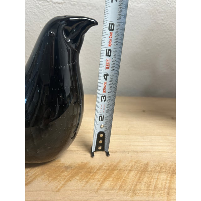 Black 1960s Vintage Murano Style Glass Crow For Sale - Image 8 of 12