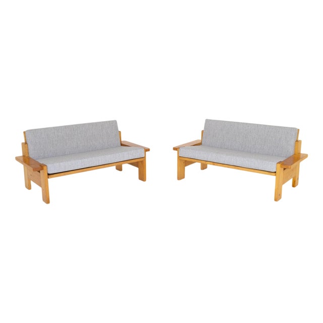 Fir Sofas, 1970s, Set of 2 For Sale
