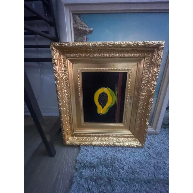 This piece is beautifully preserved in ornate gold frame, making this perfect for kitchens, dining rooms, boutique...