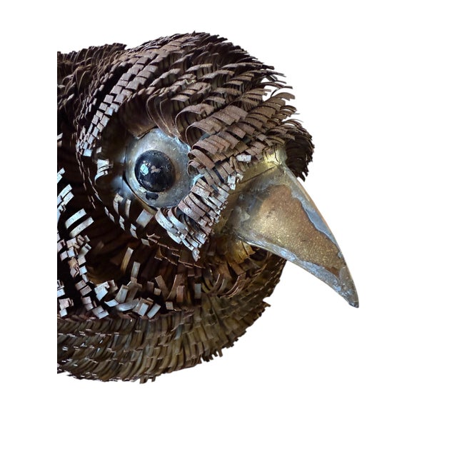 Brown Mid Century Brutalist Mexican Mixed Metal Art by Alexander Blazquez 1960’s For Sale - Image 8 of 9