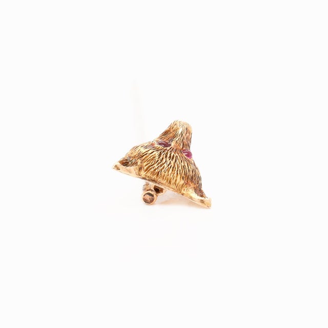Vintage 14k Gold Figural Bear Head Stickpin For Sale - Image 11 of 13