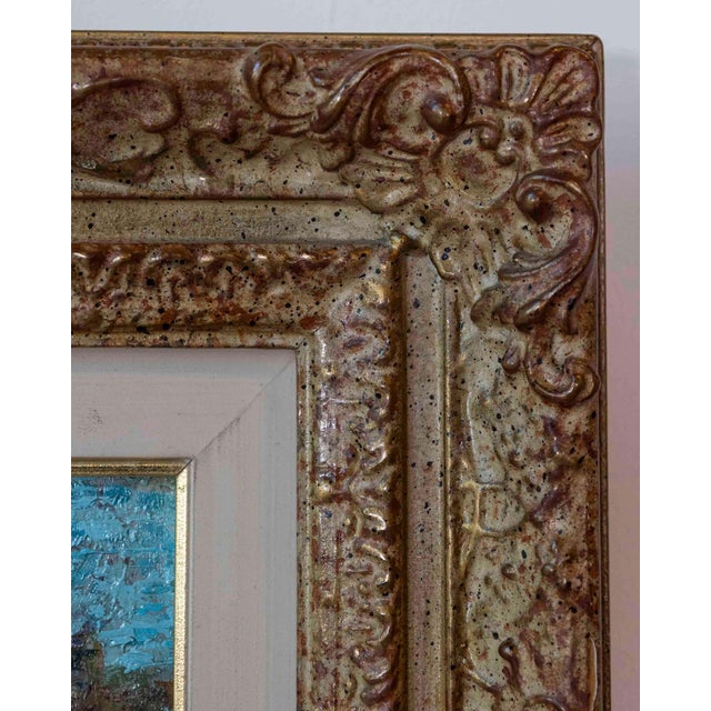 Paint Ferruccio Piovano, Port of Camogli, Oil on Cardboard, Signed, 1974 For Sale - Image 7 of 9