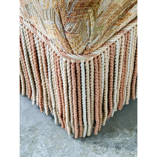 Contemporary Hollywood Regency Sculptural Lounge Chairs with Fringed, Set of 2 For Sale - Image 3 of 11