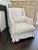 Off-white Slipcovered Accent Chair and Pillow For Sale - Image 8 of 8