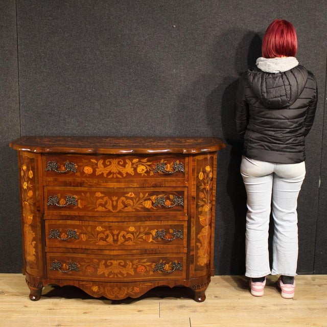 Vintage Dutch Inlaid Commode, 1970 For Sale - Image 12 of 13