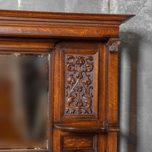 Art Nouveau Dresser in Oak, 1890s For Sale - Image 9 of 11