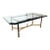 French Neoclassical Style Brass and Glass Coffee Table For Sale