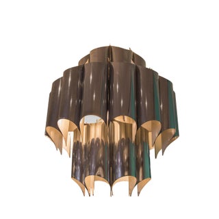 Chrome Chandelier by Robert Sonneman For Sale