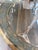 1960s Vintage Neoclassical / Gothic Revival Style Cast Metal & Glass Accent Table For Sale - Image 5 of 9