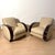 1930s Art Deco Club Chairs in Cream Leather and Lacquered Wood, 1930 For Sale - Image 5 of 18