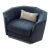 Caracole Expressions Swivel Chair & 1/2 London Fog For Sale