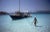 Yachting Trip 1967 by Slim Aarons Slim Aarons Limited Estate Edition Selvaggia Borromeo wades ashore from her yacht during...