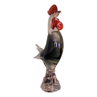 Large Murano Rooster from Made Murano Glass For Sale