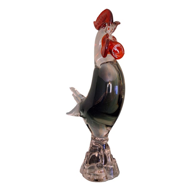 Large Murano Rooster from Made Murano Glass For Sale