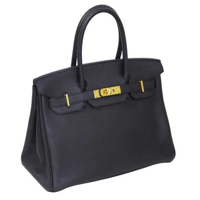 Hermès Birkin 30 Noir Togo Gold Hardware 2015 For Sale In New York - Image 6 of 8