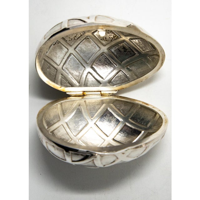 Sterling Silver Decorative Egg For Sale - Image 9 of 10