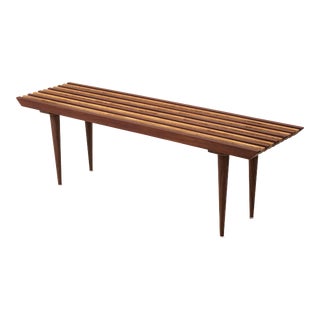 1960s Mid-Century Modern Slatted Bench For Sale