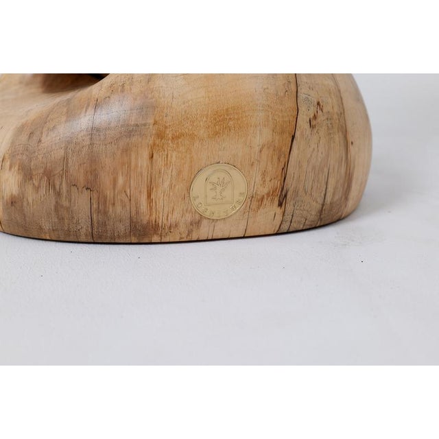 Early 21st Century Sculptural Side Table in Walnut by Logniture For Sale - Image 5 of 14