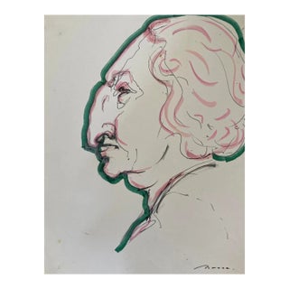 1970s Erika Romane Portrait of a Lady in Profile For Sale