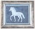 Contemporary Horse Blue Gray Minimalism Pop Art Abstract English Traditional Americana Original Oil Painting Cleo Plowden For Sale - Image 3 of 3