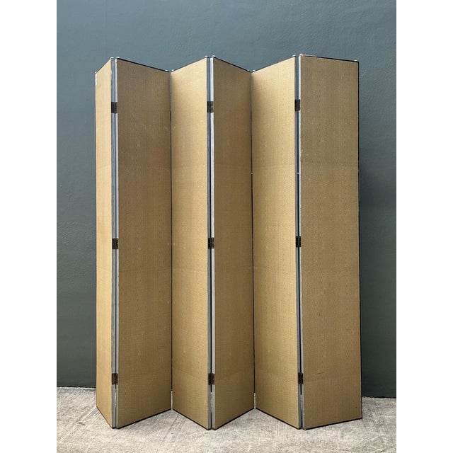 Vintage Neoclassical Paper Folding Screen For Sale - Image 11 of 18