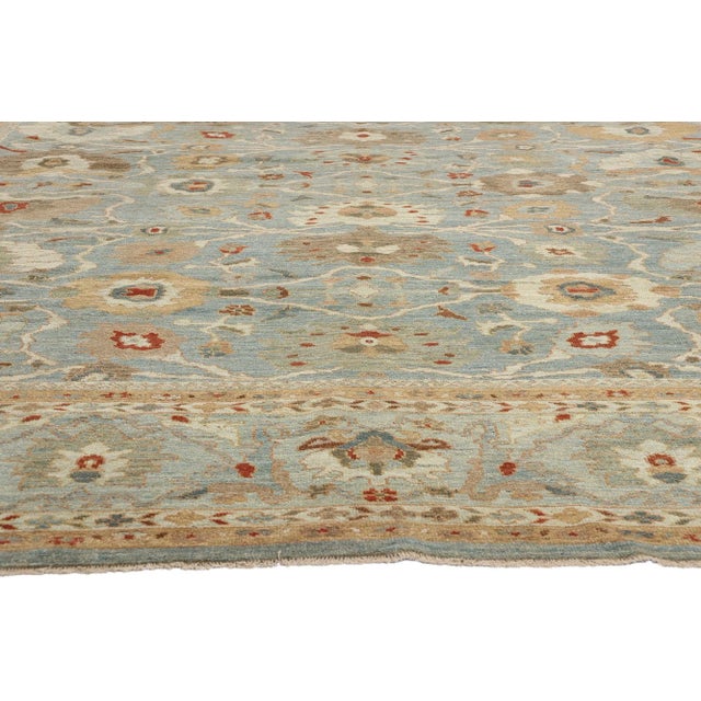 Blue Persian Sultanabad Rug - 12'08 X 15'09 For Sale - Image 4 of 9