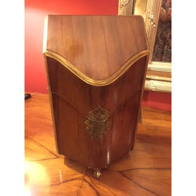 Brass Wood & Brass Letter Box For Sale - Image 8 of 8