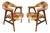 Set of Two (2) Mid-Century Danish Modern Armchairs in Teak W/ Bespoke Fabric by Erik Kirkegaard for Høng Stolefabrik, Denmark, C. 1950's For Sale