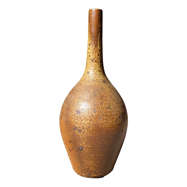 Pyrite Stoneware Vase by Michel Dumont for Puisaye, 1970s For Sale