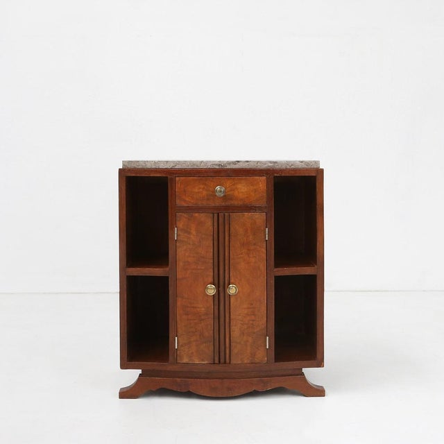 Art Deco Cabinet in Wood with Marble Top, France, 1930s For Sale - Image 15 of 15