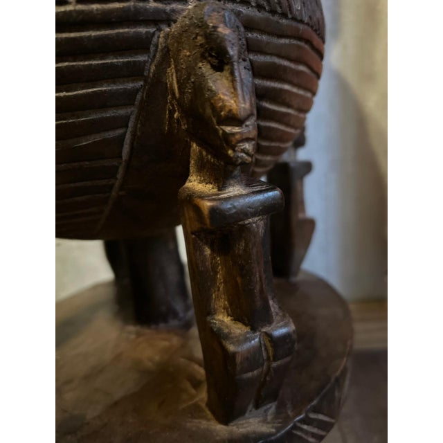 Wood Large Dogon Wooden Tobacco Pot, Mali, 1920s For Sale - Image 7 of 10
