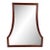 Vintage Large Pagoda Wood Framed Wall Mirror in the Manner of Barbara Barry For Sale