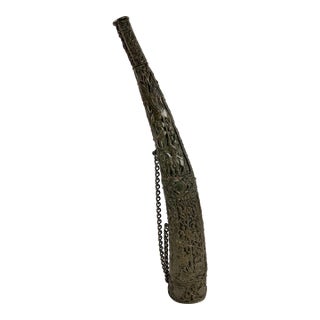 19th Century Gothic Revival Finely Cast Bronze Oliphant Horn For Sale