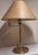 Vintage Brass Table Lamp with Handmade Faux Leather Swivel Shade, 1970s, in Good conditions. Designed 1970 to 1979...