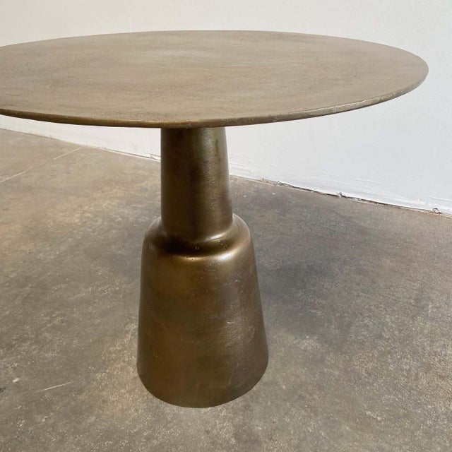 Bistro Table or Entry Table in Aged Brass Finish For Sale - Image 10 of 10