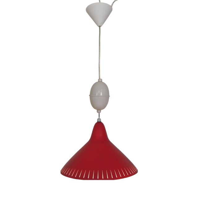 Pendant Lamp by H. Busquet for Hala, 1950s For Sale