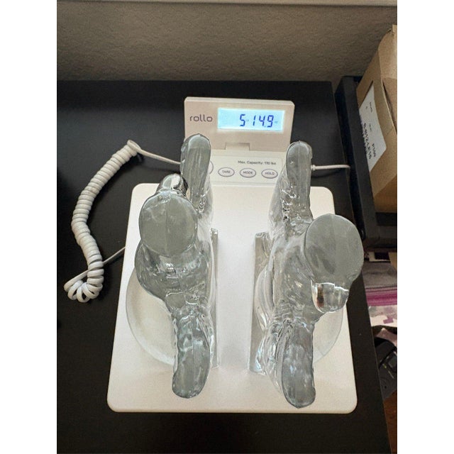 Vintage Fostoria #2585 Crystal Eagle Bookends Pair 1940-1943 Art Deco Usa For Sale In Dallas - Image 6 of 12