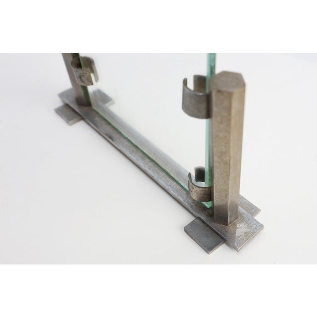 Metal Modern Chrome-Steel and Glass Photo Frame Stand, 1920 For Sale - Image 7 of 11