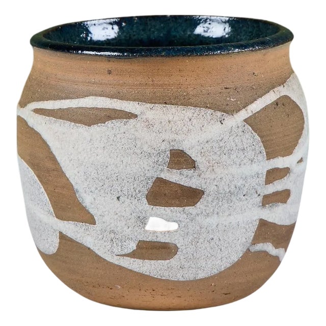 Stoneware Table Planter with White Glaze For Sale